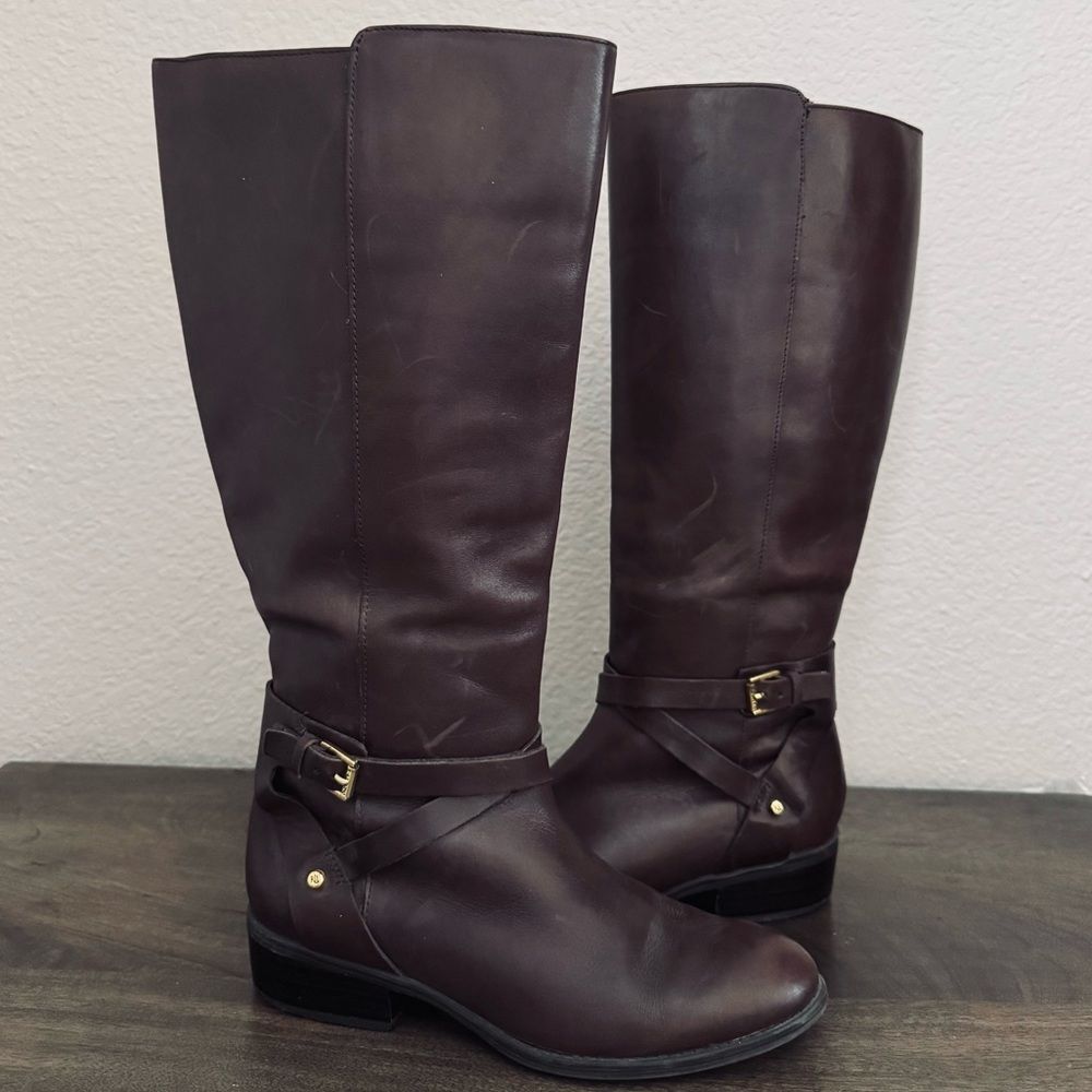 Ralph Lauren Brown Leather Riding Boots 7